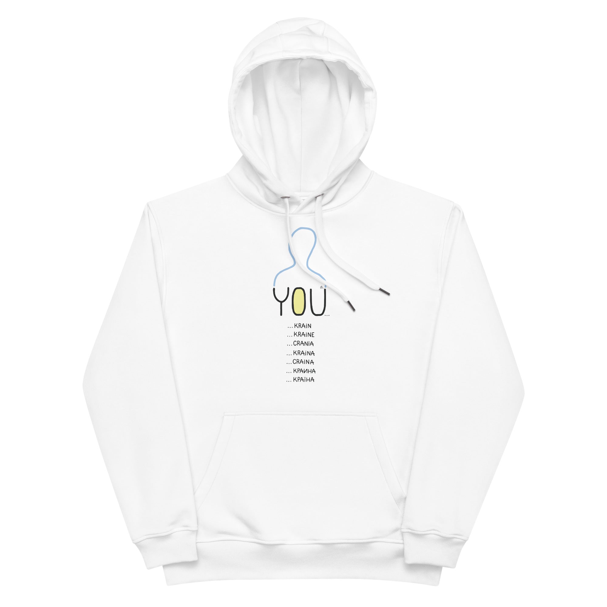 Unisex Eco-Friendly "YOUkraine" Graphic Hoodie