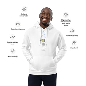 Unisex Eco-Friendly "YOUkraine" Graphic Hoodie