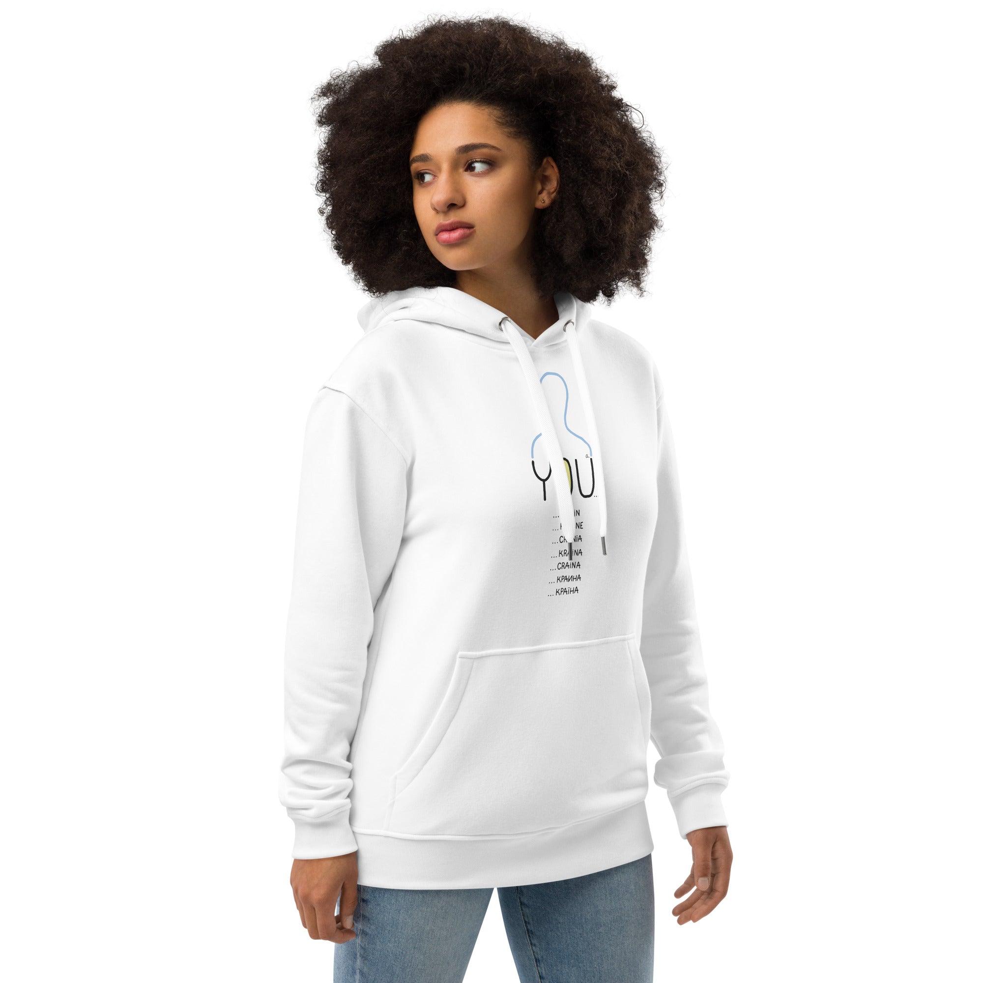 Unisex Eco-Friendly "YOUkraine" Graphic Hoodie