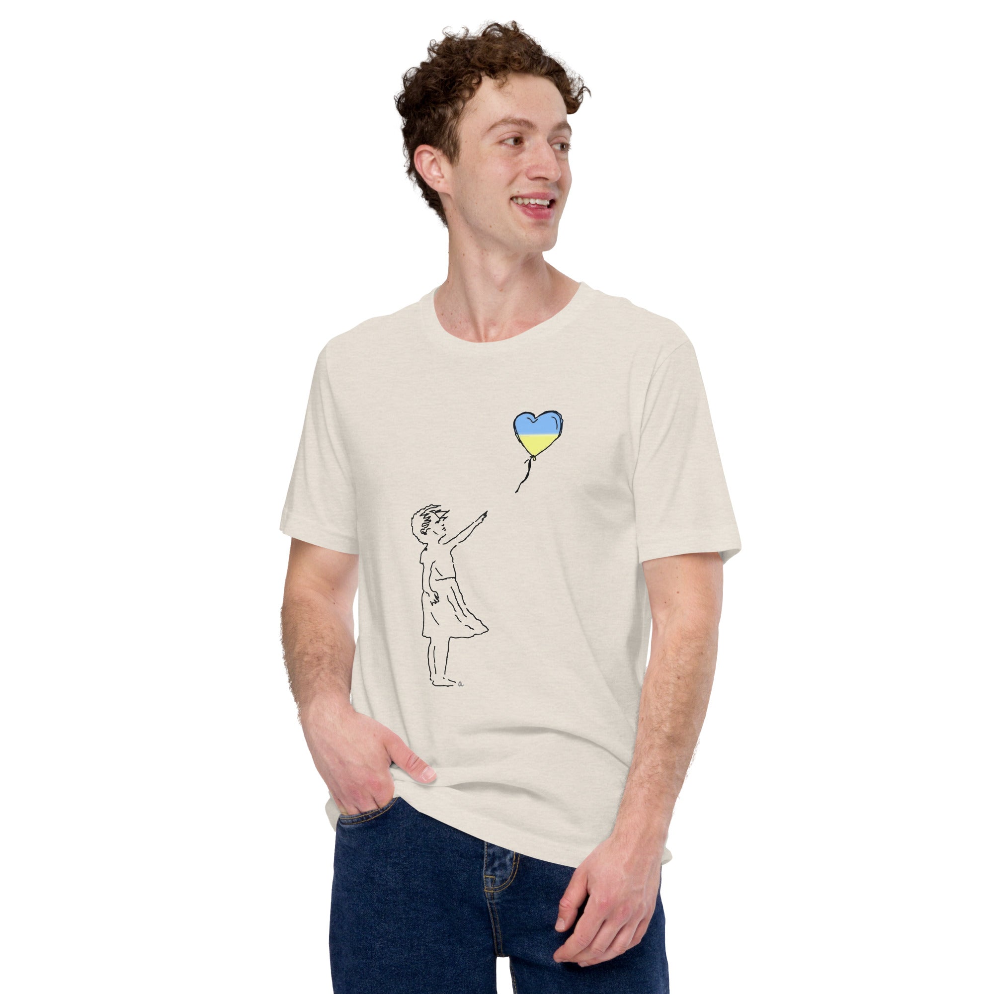 Unisex Side-Seamed "Girl With Inspiration" Graphic T-Shirt