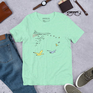 Unisex Side-Seamed "Flock Together" Graphic Tee