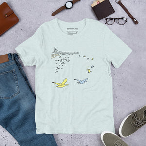 Unisex Side-Seamed "Flock Together" Graphic Tee