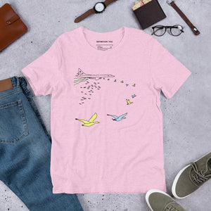 Unisex Side-Seamed "Flock Together" Graphic Tee