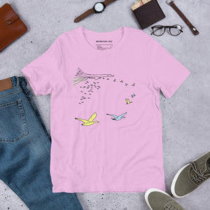 Unisex Side-Seamed "Flock Together" Graphic Tee