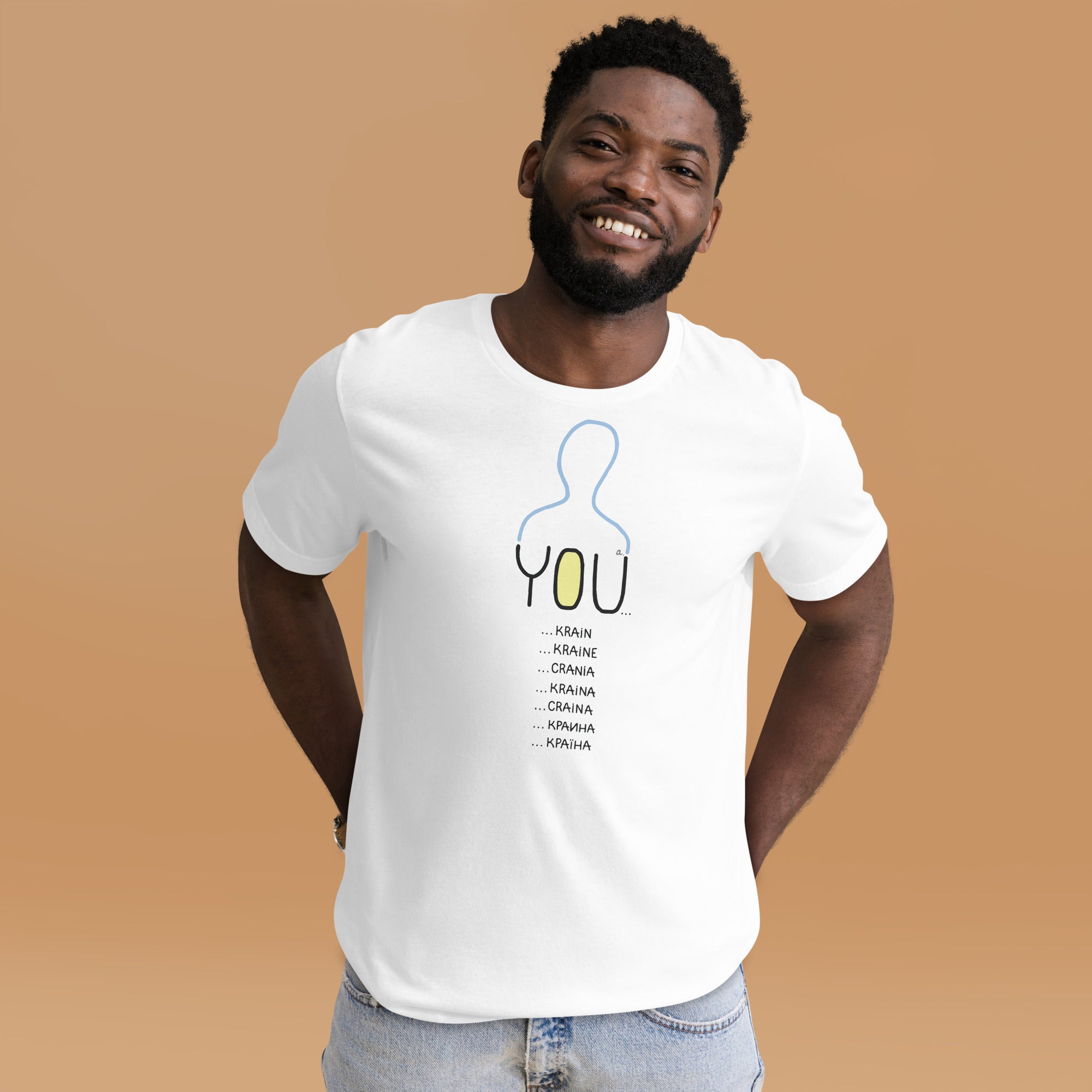 Unisex Side-Seamed "YOUkraine" Graphic Tee